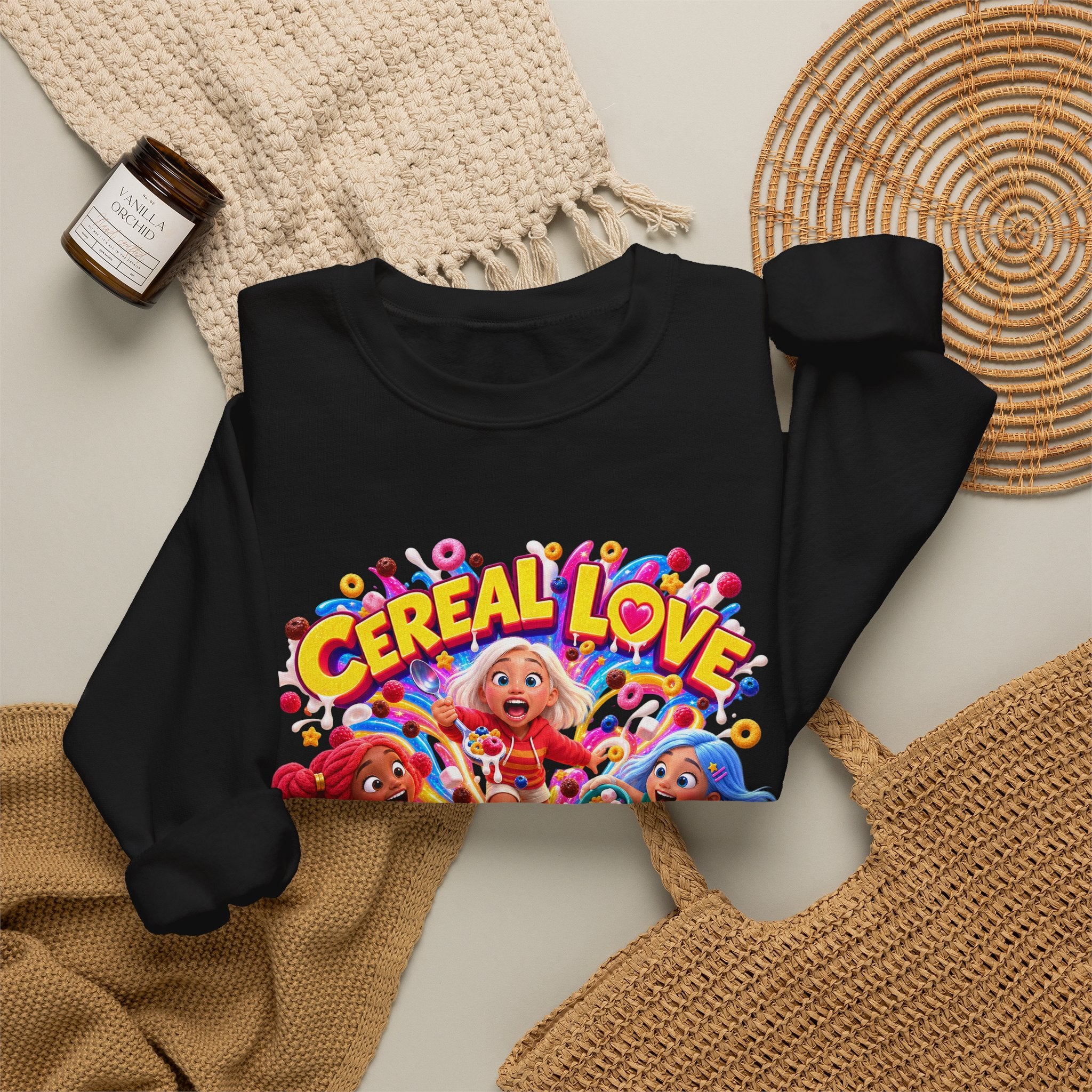 Red, White & Hue: Cereal Love Crewneck Sweatshirt