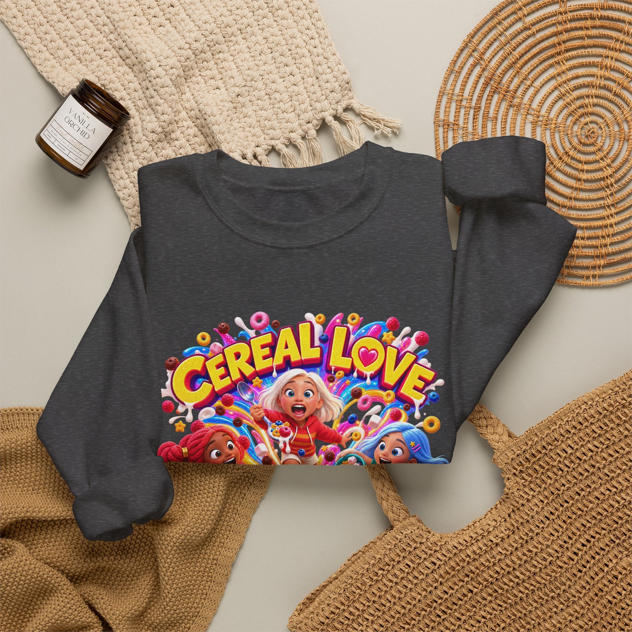Red, White & Hue: Cereal Love Crewneck Sweatshirt
