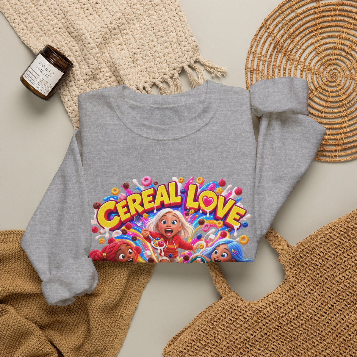 Red, White & Hue: Cereal Love Crewneck Sweatshirt