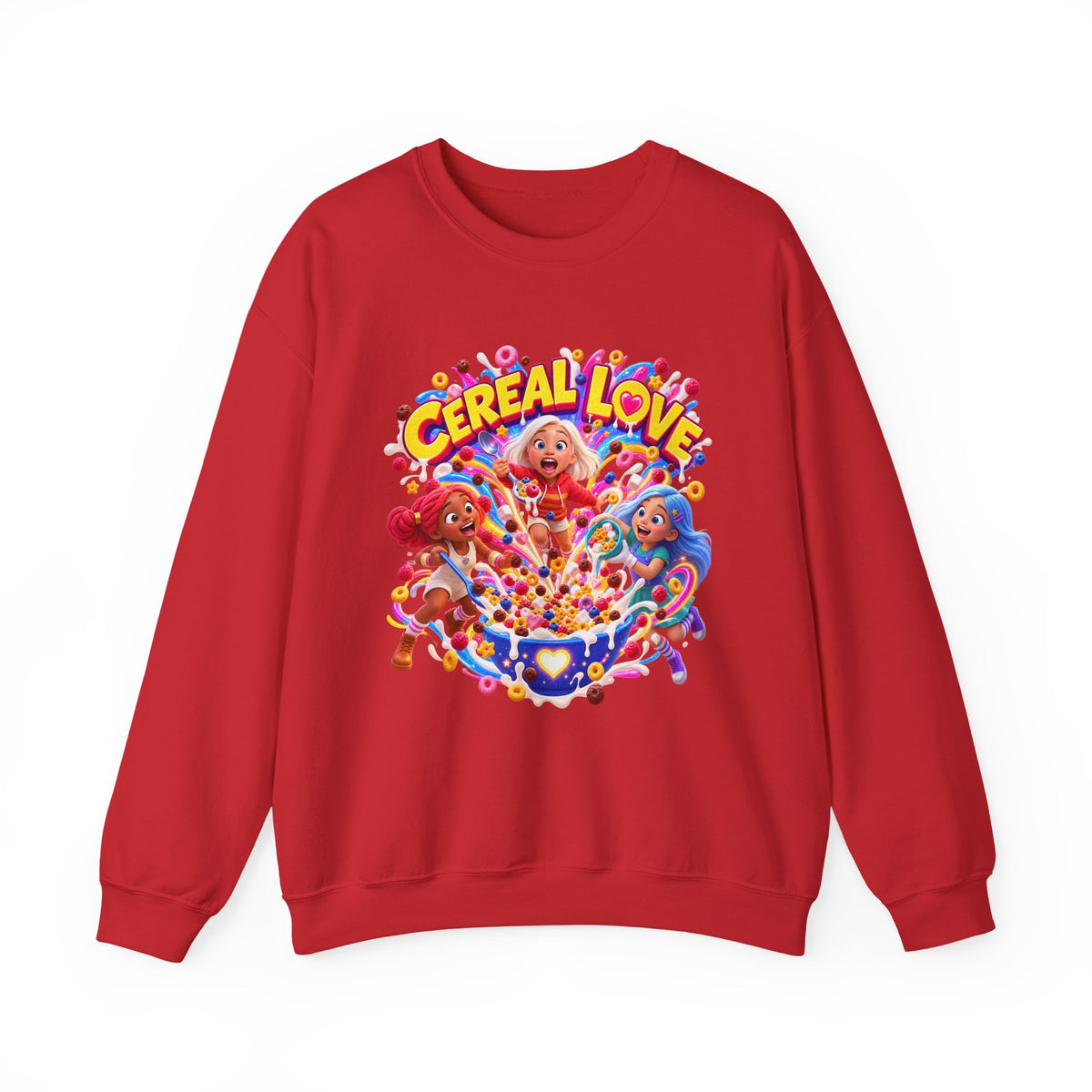 Red, White & Hue: Cereal Love Crewneck Sweatshirt